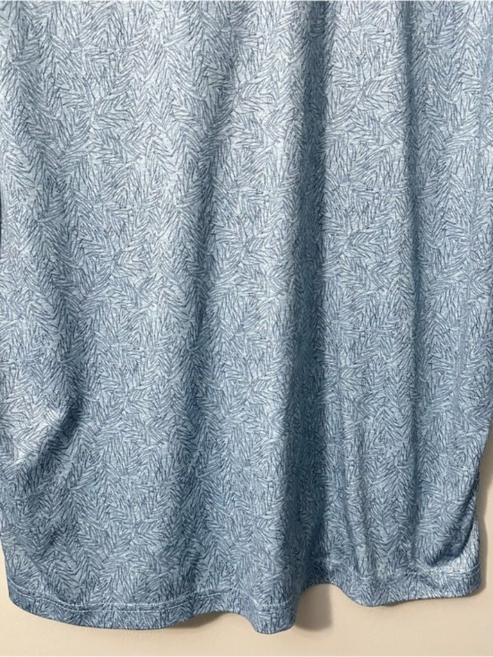 PGA Tour Blue Leaf Print Golf Polo Shirt Men’s Medium Casual Athleisure - Picture 8 of 9